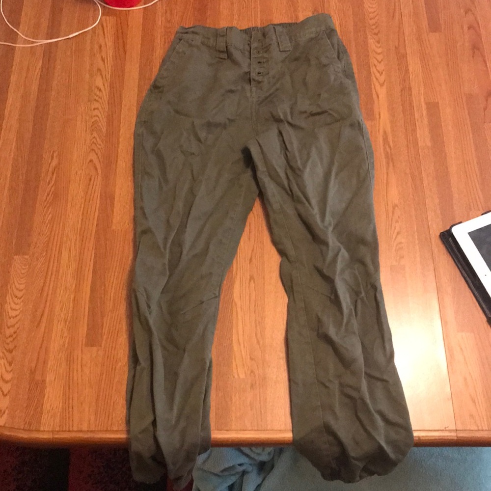 army green joggers